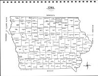 Iowa State Map, Mitchell County 1968